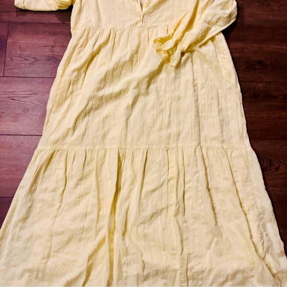 Able Jane Maxi Dress Granny Prairie 3/4 Sleeve Pockets Tiered Cottagecore Lined - Picture 11 of 12